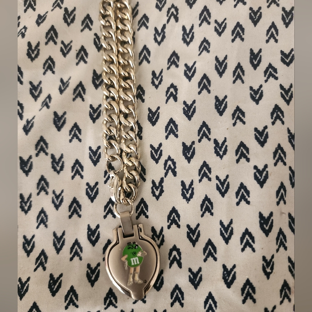 RARE M&M World Sexy Ms.Green Photo Locket  Bracelet Discontinued -Risqué